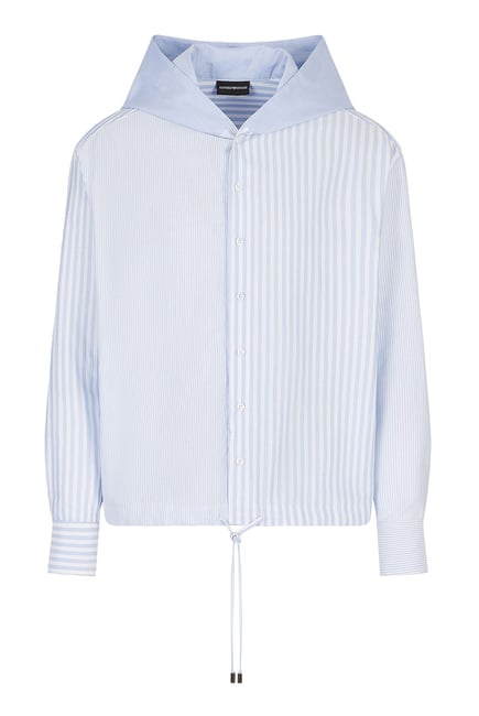 Striped Hood Oxford Shirt
